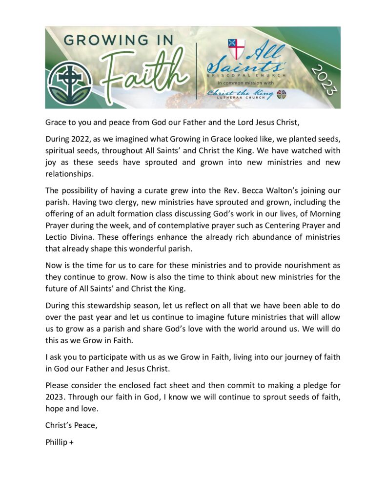thumbnail of Father Phillip’s Letter to the Parish